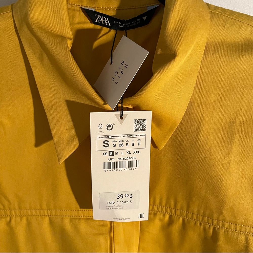 Zara Cropped Pocket Shirt - Picture 3 of 4
